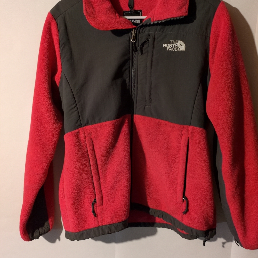 The North Face Kids Red and Gray Puffer Jacket